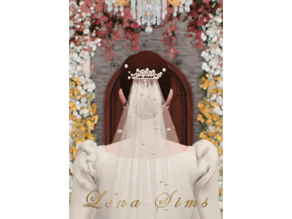 Alpha [Lena Sims] Pearl Back Piece by Lena Sims - The Sims 4 Custom Content