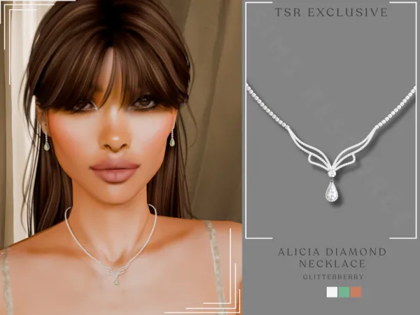 Mix Alicia Diamond Necklace - The Sims 4 Custom Content