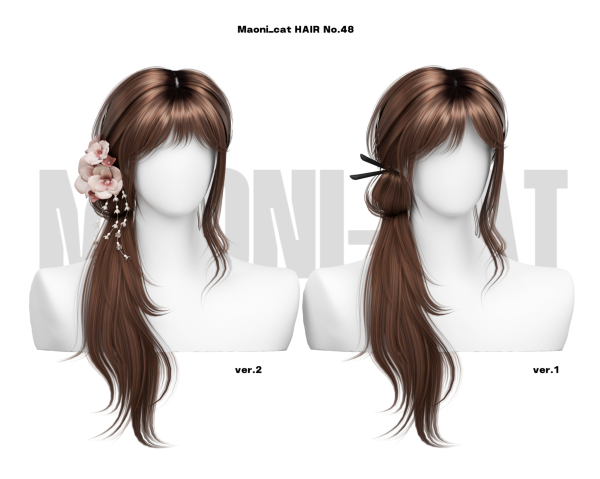 Alpha HAIR NO48 ver2 by simsfinds - The Sims 4 Custom Content