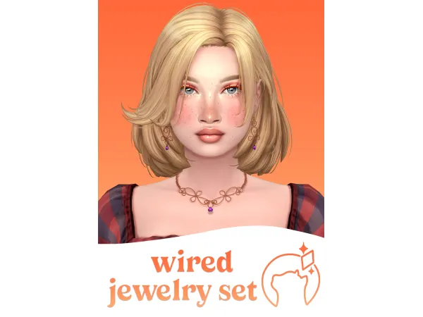Maxis Match wired jewelry set by ikarisims - The Sims 4 Custom Content