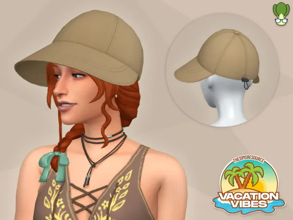 Maxis Match Wide Brim Sun Cap by kapakijo - The Sims 4 Custom Content