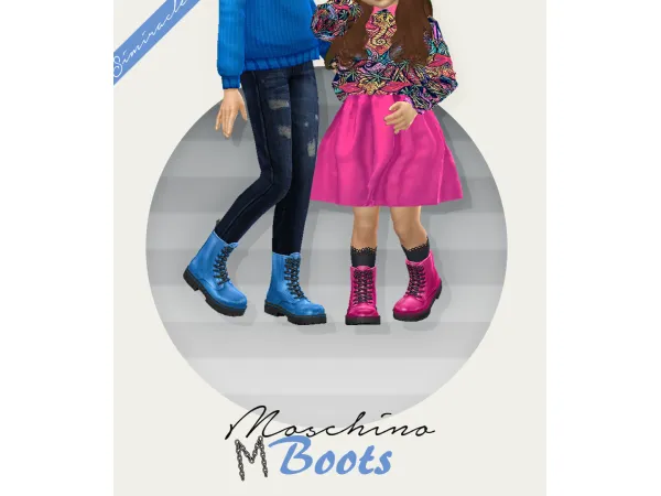 Mix simiracle Moshino Boots - The Sims 4 Custom Content