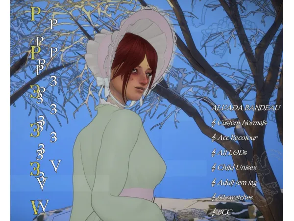 Maxis Match Alauda Bonnet Bandeau by pocketposies333v - The Sims 4 Custom Content