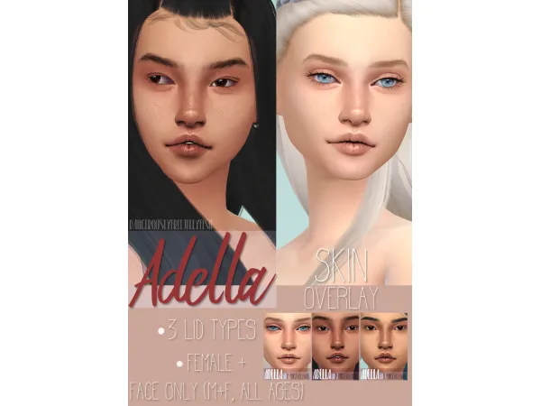Alpha ADELLA Skin Overlay by dangerouslyfreejellyfish - The Sims 4 Custom Content