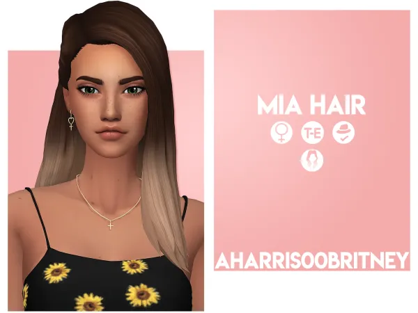 Maxis Match aharris00britney Mia Hair - The Sims 4 Custom Content