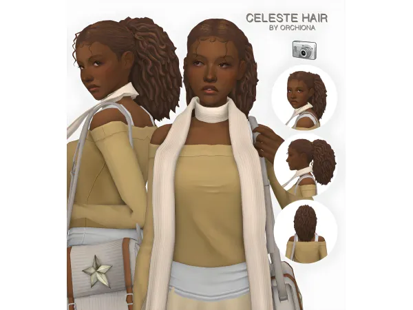Maxis Match celeste hair by IONA - The Sims 4 Custom Content
