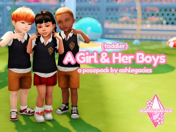 A Girl & Her Boys (Toddler) Posepack