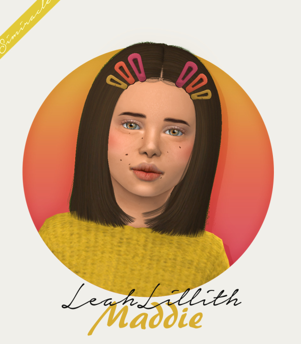 Alpha simiracle LeahLillith Maddie Kids Version by simsfinds - The Sims 4 Custom Content