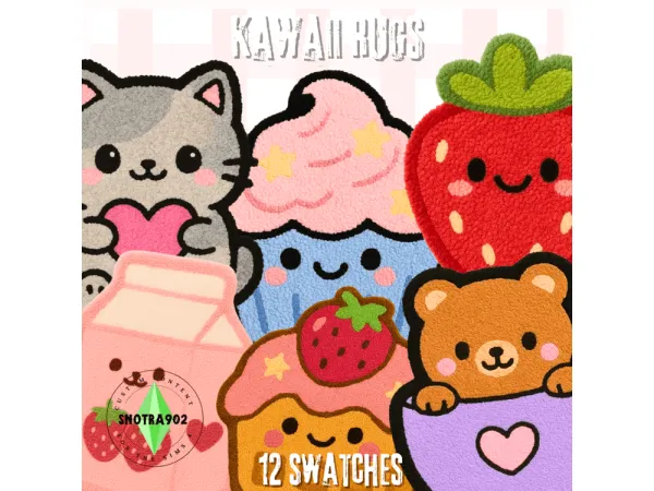 Alpha Little Kawaii Rugs by Snotra902 - The Sims 4 Custom Content
