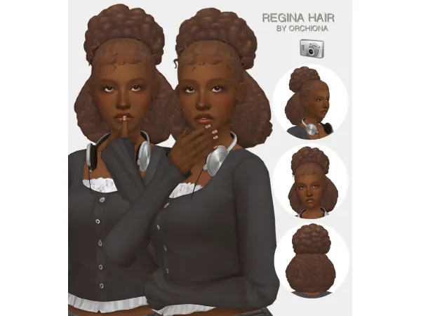 Maxis Match regina hair by IONA - The Sims 4 Custom Content