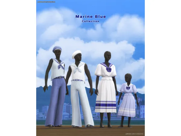 Maxis Match Marine Blue Collection by rustysims - The Sims 4 Custom Content
