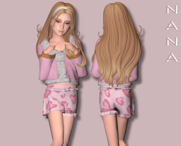 Mix Child Asymmetrical Shorts by 7nana - The Sims 4 Custom Content