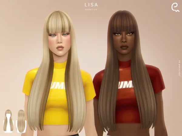 Maxis Match Lisa Hairstyle by simsfinds - The Sims 4 Custom Content
