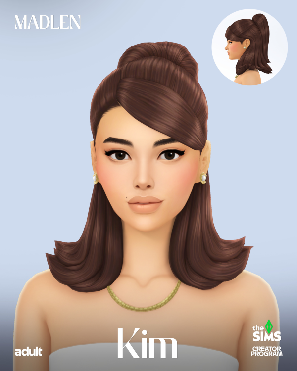 Maxis Match Kim Hairstyle by simsfinds - The Sims 4 Custom Content