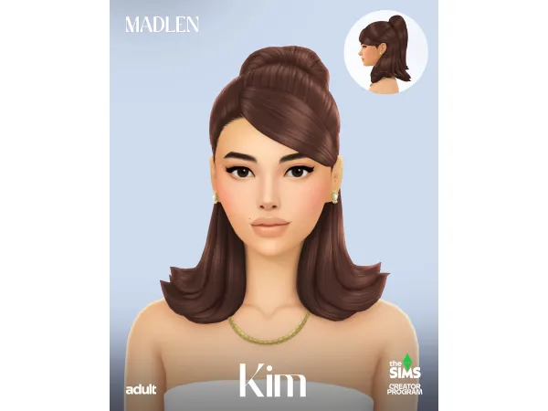 Maxis Match Kim Hairstyle by madlen - The Sims 4 Custom Content