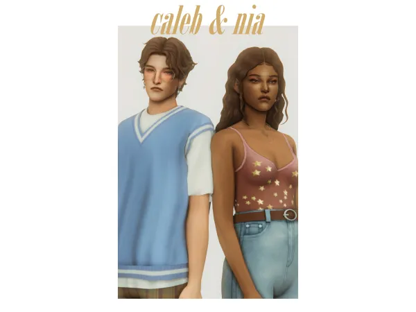 caleb & nia hair set by clumsyalienn
