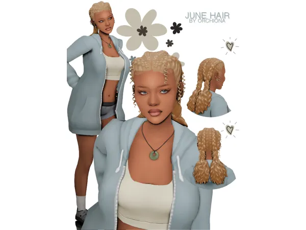 Maxis Match june hair by IONA - The Sims 4 Custom Content