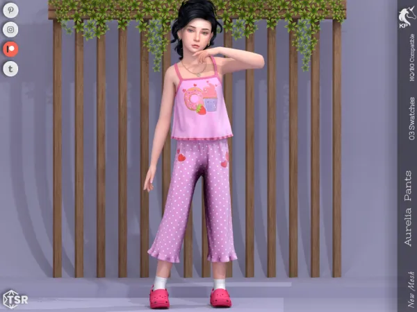 Mix Aurelia Pants Child by KaTPurpura - The Sims 4 Custom Content