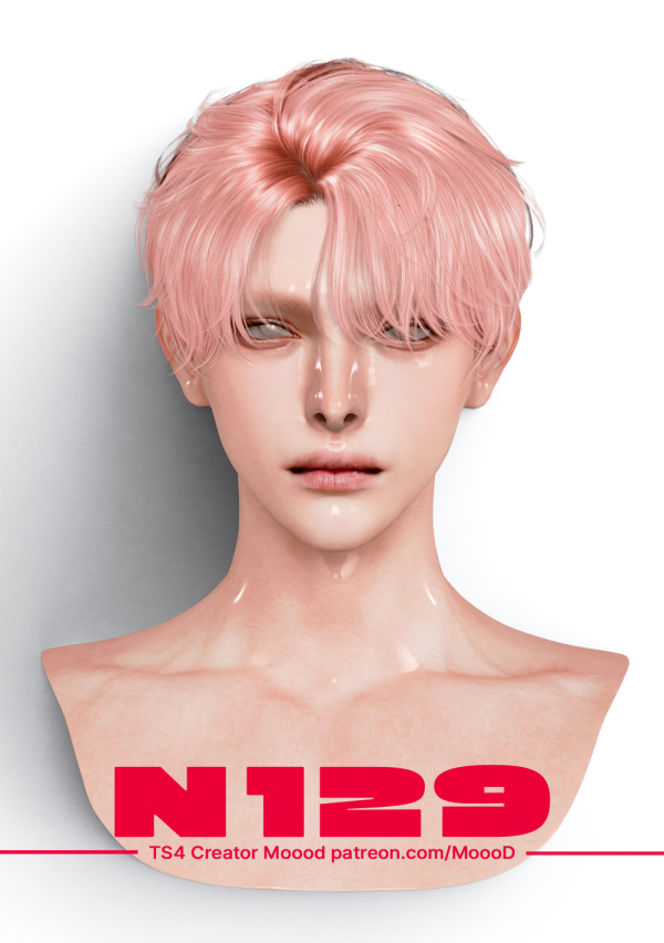 Alpha [SIMS4TS4] MoooD Hair N129 by simsfinds - The Sims 4 Custom Content