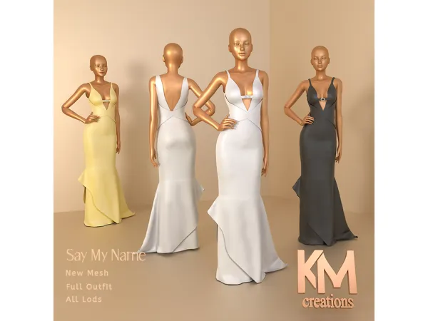 Alpha [KM] Say My Name Dress - The Sims 4 Custom Content