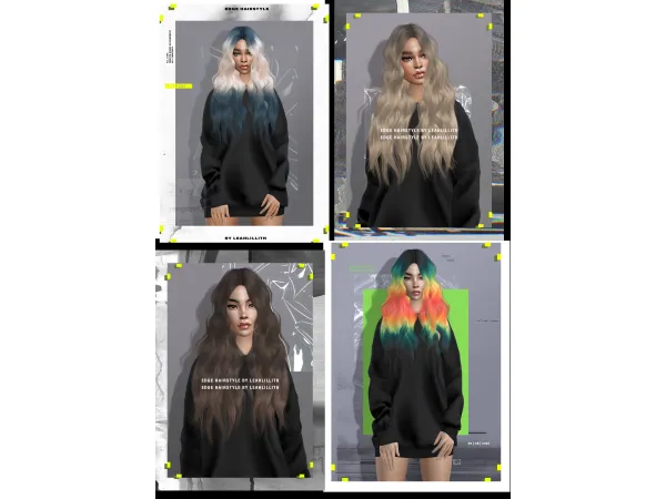 Alpha EDGE HAIRSTYLE by leahlillith - The Sims 4 Custom Content