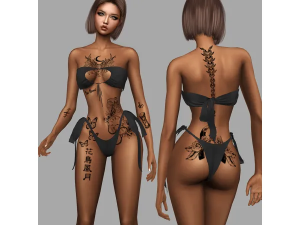 Mix Wonderland Dream Tattoo by Jennifer Jennisims - The Sims 4 Custom Content