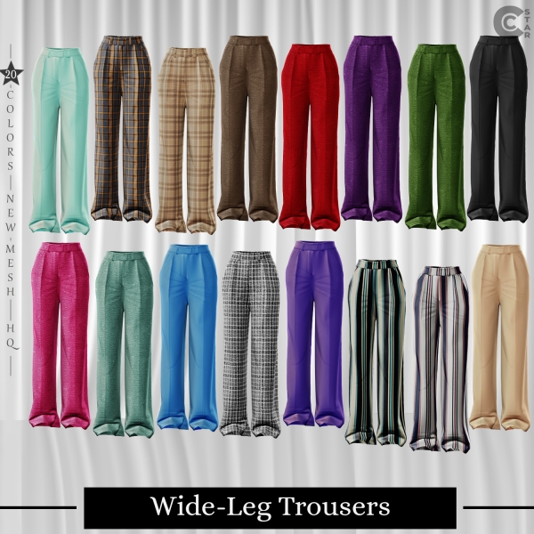 Alpha Wide Leg Trousers cool_content_star by cool_content_star - The Sims 4 Custom Content