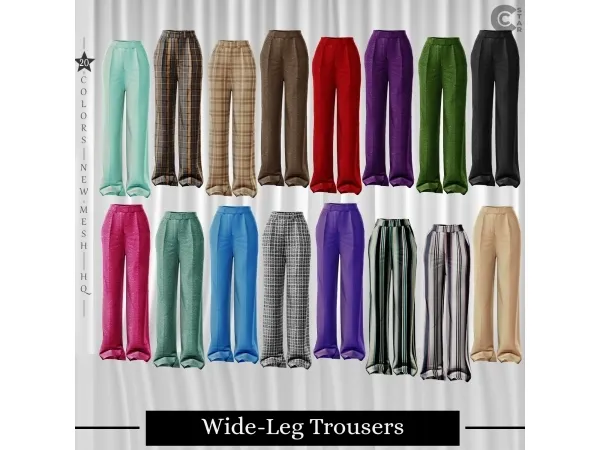 Alpha Wide Leg Trousers cool_content_star - The Sims 4 Custom Content
