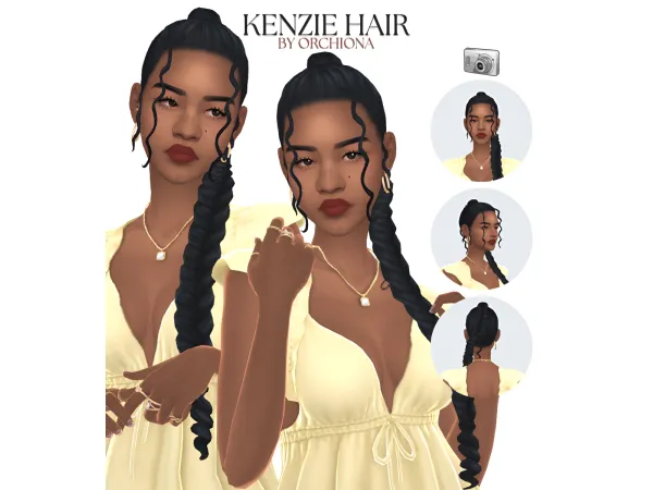 Maxis Match kenzie hair by orchiona - The Sims 4 Custom Content
