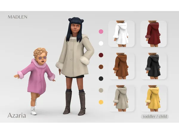 Maxis Match Madlen Azaria Coat - The Sims 4 Custom Content