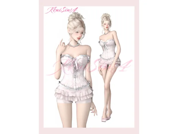 Maxis Match u7f0eu9762u80f8u8863u5957u88c5 by KkmiSims4 - The Sims 4 Custom Content