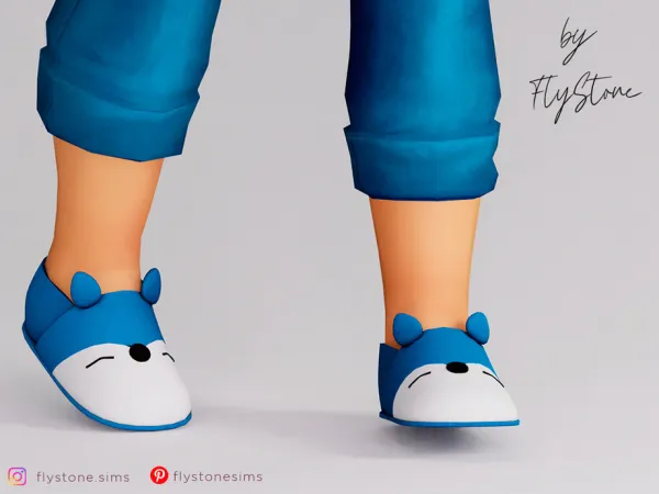 Maxis Match Toddler Soft Flats With Puppy by FlyStone - The Sims 4 Custom Content