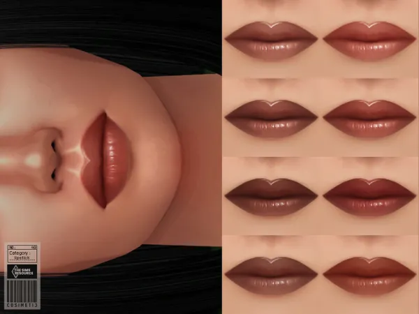 Alpha Rose lipstick by cosimetic - The Sims 4 Custom Content