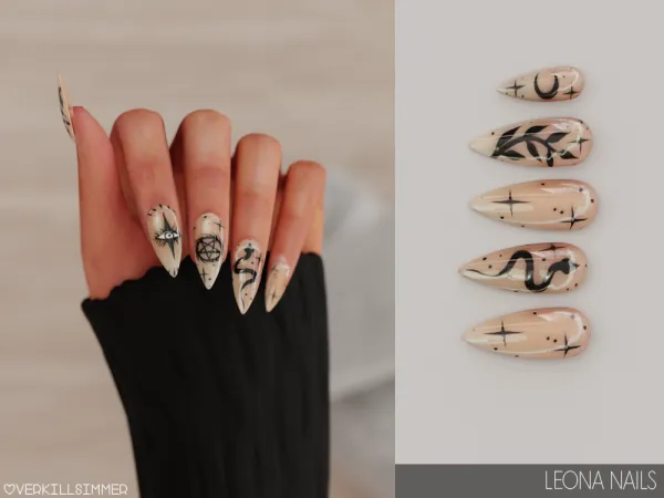 Alpha Leona nails - The Sims 4 Custom Content