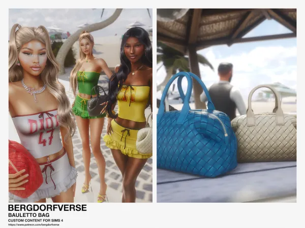 Alpha Bergdorf Bauletto Bag (Gift) by bergdorfsims - The Sims 4 Custom Content