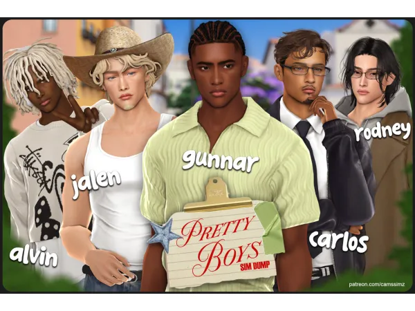 Mix Male Sim Dump by camssimz - The Sims 4 Custom Content