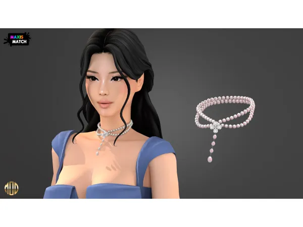Maxis Match KAELIN SET NECKLACE by ModCo Studios - The Sims 4 Custom Content