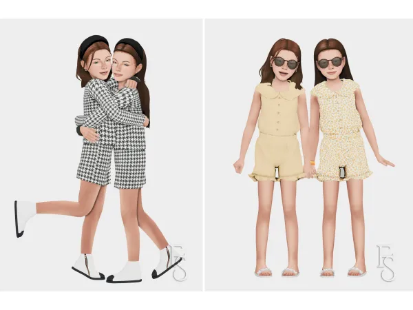 Mix The Parent Trapu2019s Hallie Annie Parker James Lookbook by farfallasims - The Sims 4 Custom Content