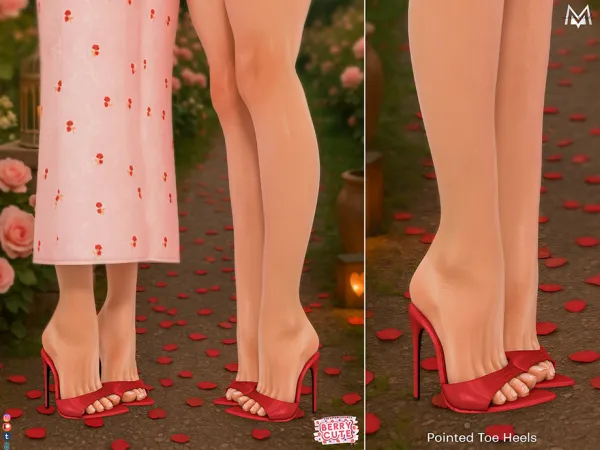 Mix Pointed Toe Heels S623 by Mermalade - The Sims 4 Custom Content