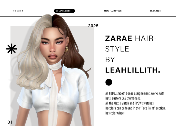 Maxis Match Zarae Hairstyle by simsfinds - The Sims 4 Custom Content