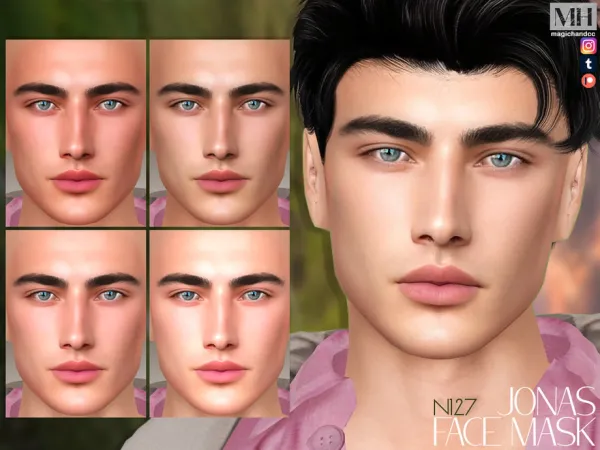 Alpha Jonas Face Mask N127 - The Sims 4 Custom Content