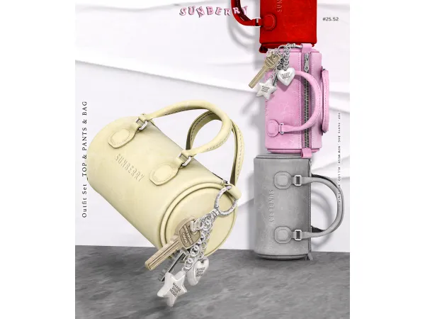 Alpha [SUNBERRY] 2552 Outfit SET bag - The Sims 4 Custom Content