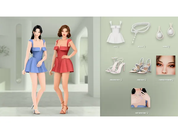Maxis Match KAELIN SET by ModCo Studios - The Sims 4 Custom Content