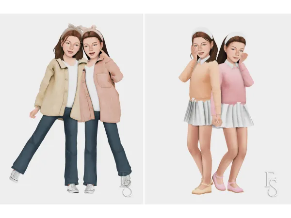 Mix The Parent Trapu2019s Hallie Annie Parker James Lookbook by farfallasims - The Sims 4 Custom Content