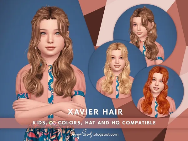 Alpha Xavier Hair With Bangs - The Sims 4 Custom Content