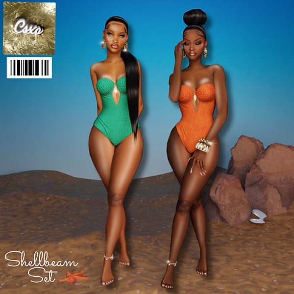 Alpha (CeceSimsXO) Shellbeam Swim by simsfinds - The Sims 4 Custom Content
