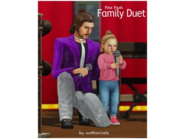 Mix Pose Pack Family Duet - The Sims 4 Custom Content
