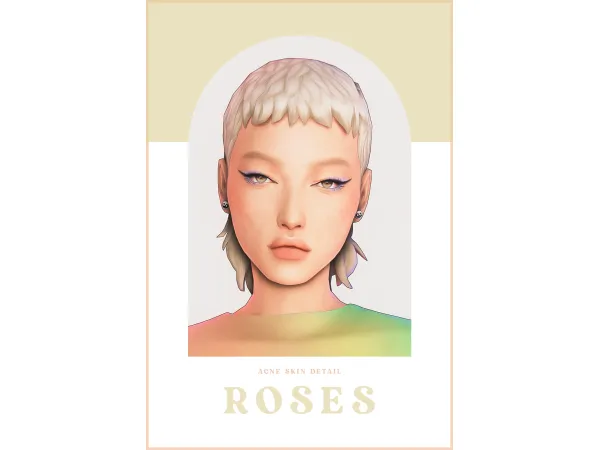 Maxis Match roses acne skin detail - The Sims 4 Custom Content