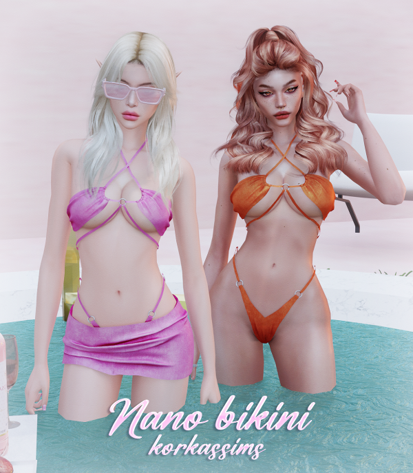 Alpha NANO BIKINI by simsfinds - The Sims 4 Custom Content
