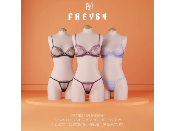 Alpha FR_Vany Lingerie Sets 2 Piece - The Sims 4 Custom Content